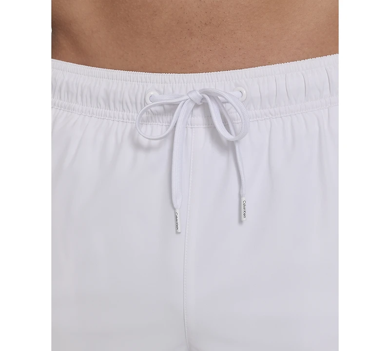 Calvin Klein Men's Core Euro Regular-Fit Quick-Dry 5" Swim Trunks with Compression Short Liner