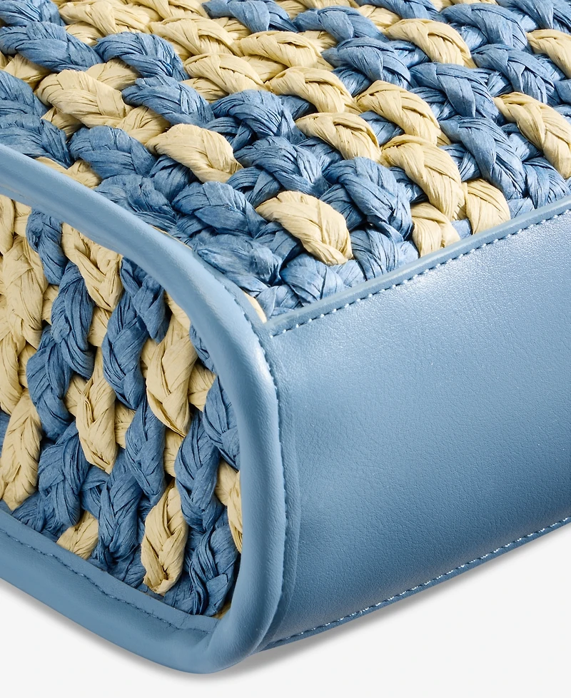 On 34th Small Straw Crossbody Tote, Exclusively at Macy's
