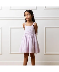 Hope & Henry Toddler Girls Heirloom Sleeveless Special Occasion Sundress with Bow Back Detail and Embroidery