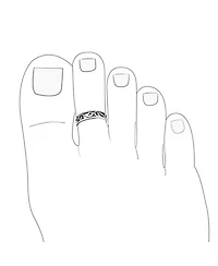 Bling Jewelry Open Spiral Celtic Scroll Wide Midi Toe Ring in Oxidized Sterling Silver