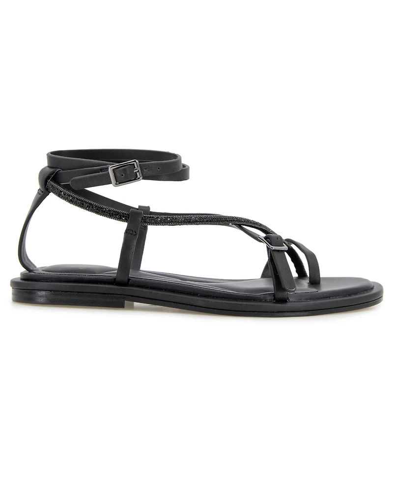 Kenneth Cole New YorkWomen's Paros Jewel Square Toe Flat Sandals