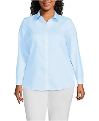 Lands' End Plus No Iron Button Front Shirt