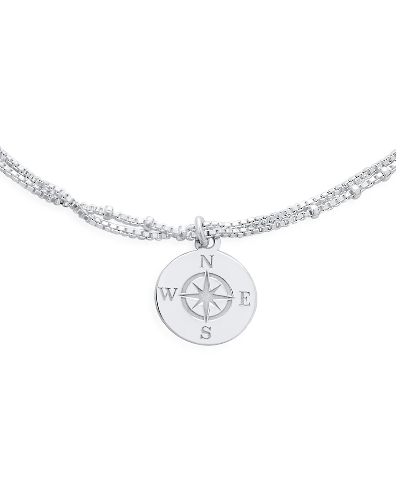 Bling Jewelry Nautical Compass Anklet Ankle Bracelet Sterling Silver 9-10 Inch