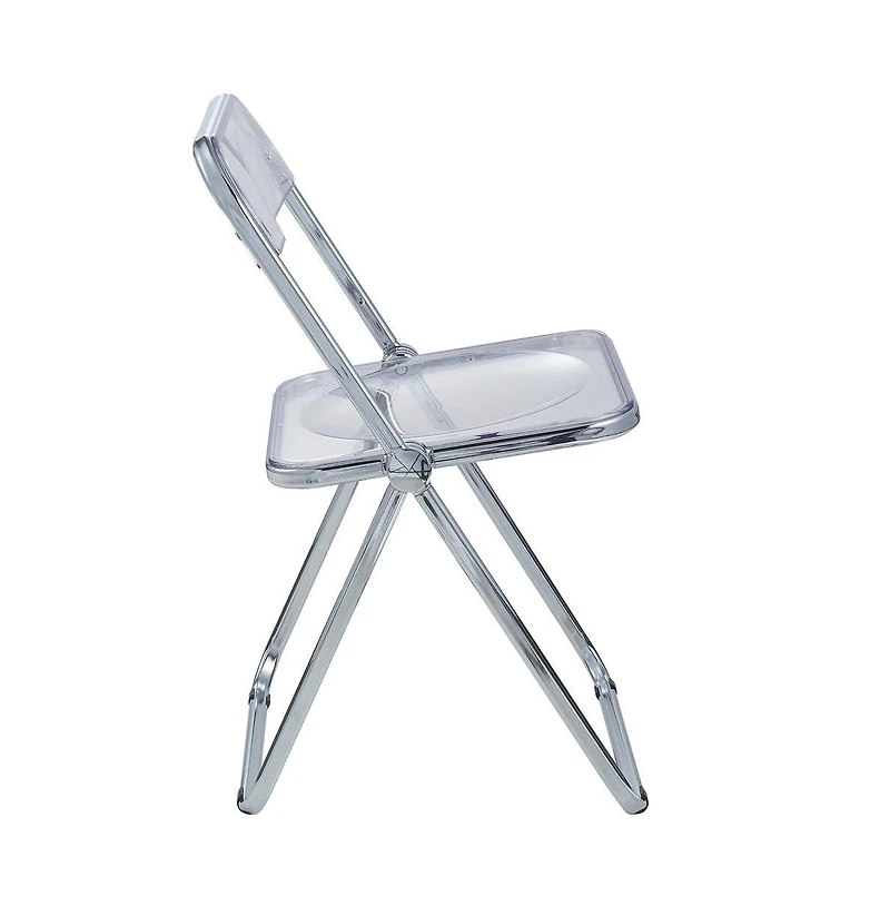 Lawrence Acrylic Folding Chair With Metal Frame