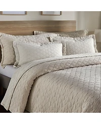 Ihi Home Colmar Queen Quilt, Set/3, Natural