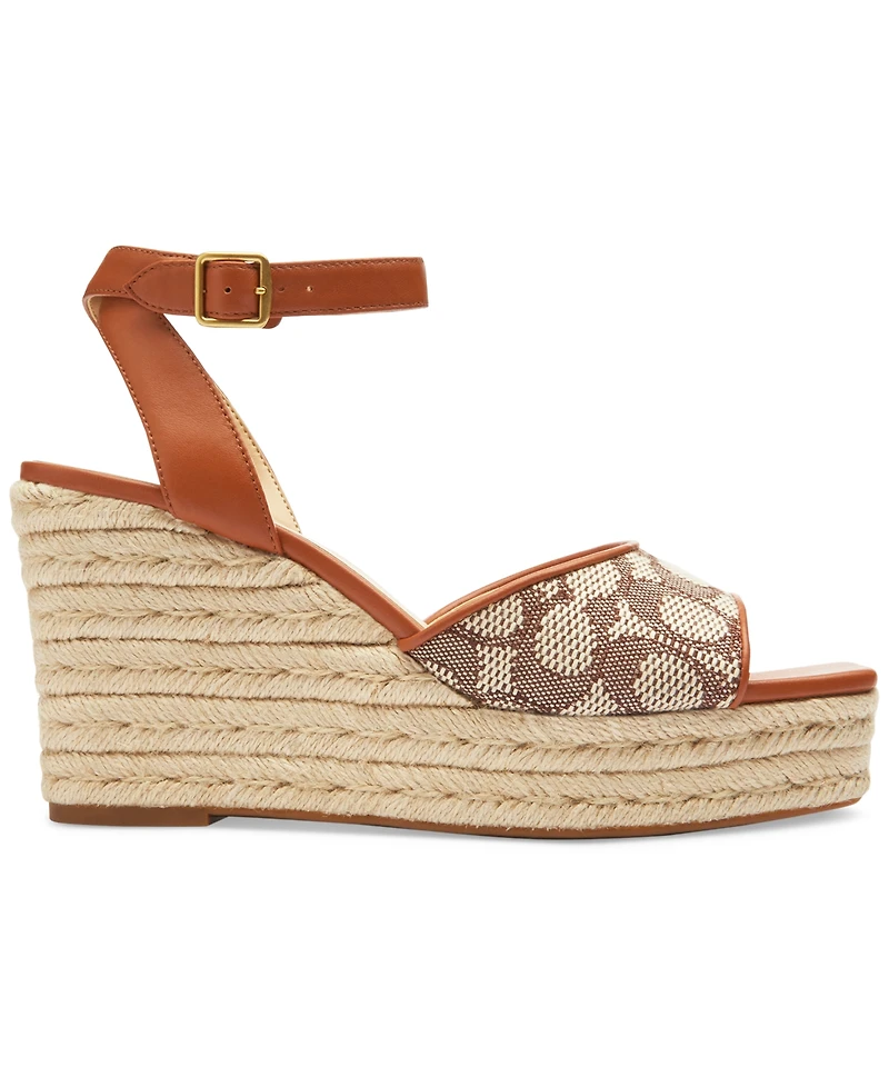 Coach Women's Signature Textile Jacquard Espadrille Sandals