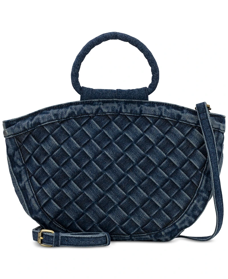 Patricia Nash Ossi Medium Woven Denim Satchel