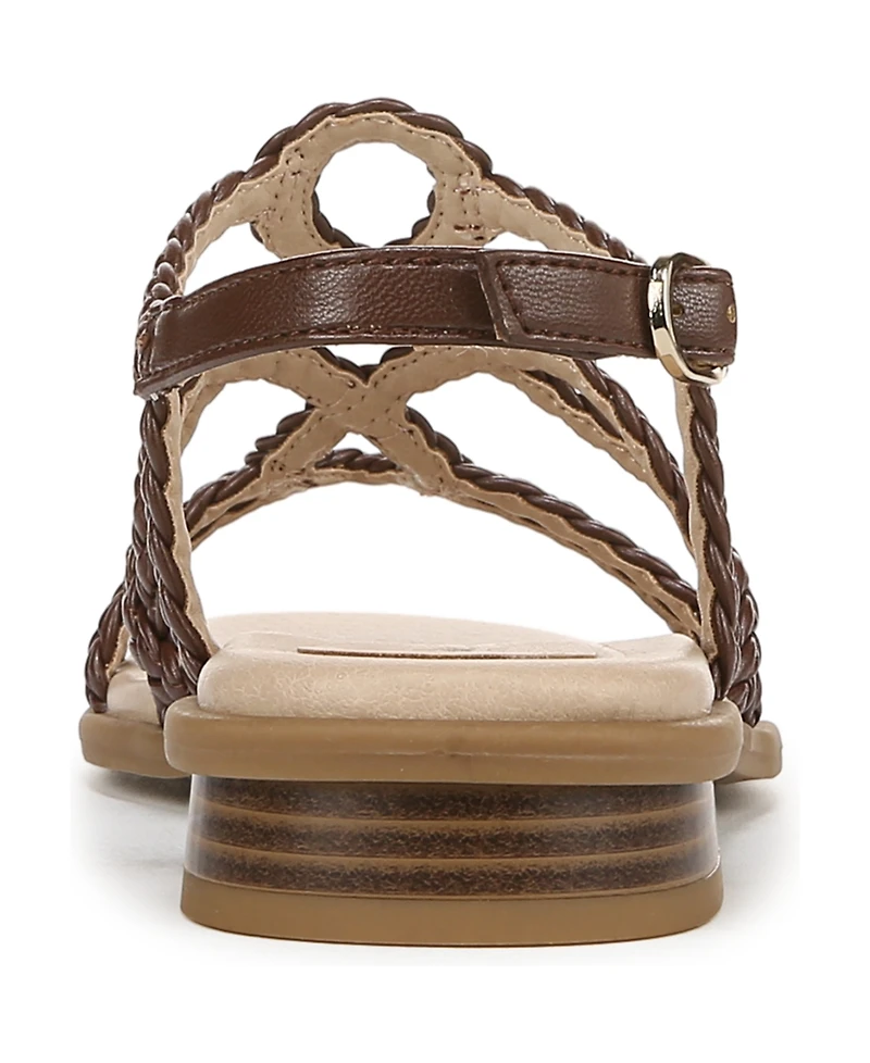 LifeStride Women's Reagan Open Square Toe Strappy Slingback Sandals