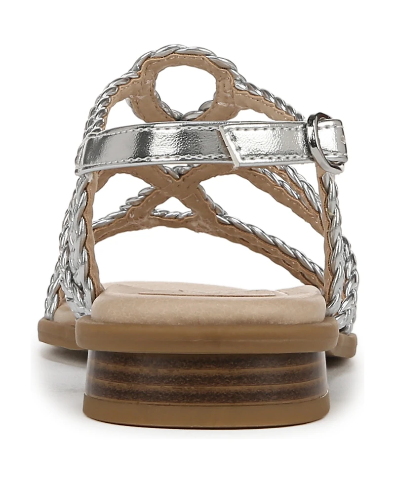 LifeStride Women's Reagan Open Square Toe Strappy Slingback Sandals