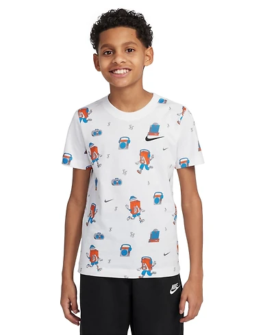 Nike Big Kids Sportswear Printed Crewneck T-Shirt
