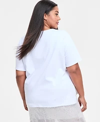 Bar Iii Trendy Plus Bikini-Graphic T-Shirt, Exclusively at Macy's