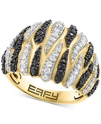 Effy Black & White Diamond Dome Statement Ring (3/4 ct. t.w.) in 14k Gold