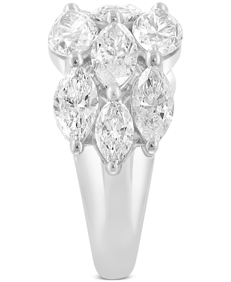 Effy Lab Grown Diamond Horizontal Cluster Ring (4 1/2 ct. t.w.) in 14K White Gold