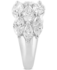 Effy Lab Grown Diamond Horizontal Cluster Ring (4 1/2 ct. t.w.) in 14K White Gold