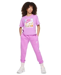 Nike Big Girls Sportswear Printed Crewneck T-Shirt