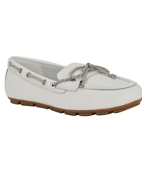 Guess Women's Lavonta Rhinestone Lace Tailored Boat Shoes