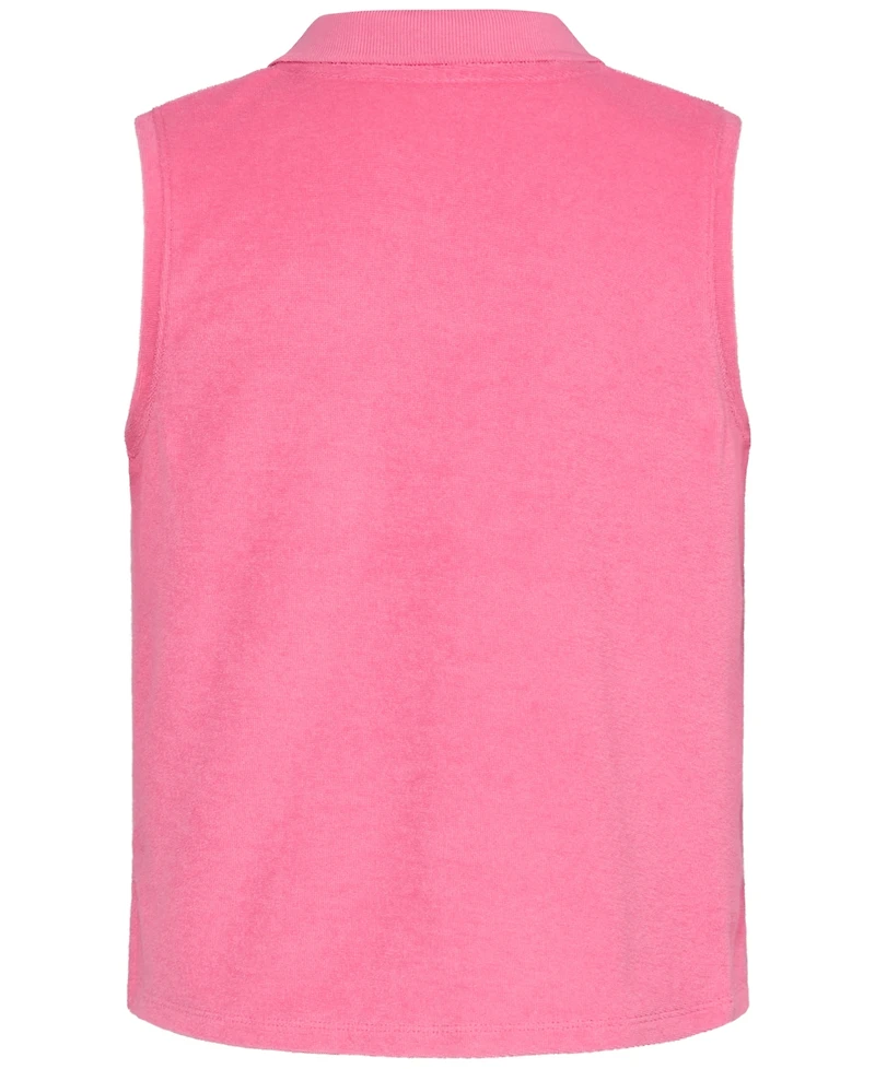 adidas Big Girls Sleeveless Terry Polo Tank Top