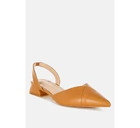 Tijay Soft Real Leather Slingback Sandals