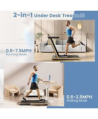 2.25HP 2 in 1 Folding Treadmill with App Speaker Remote Control