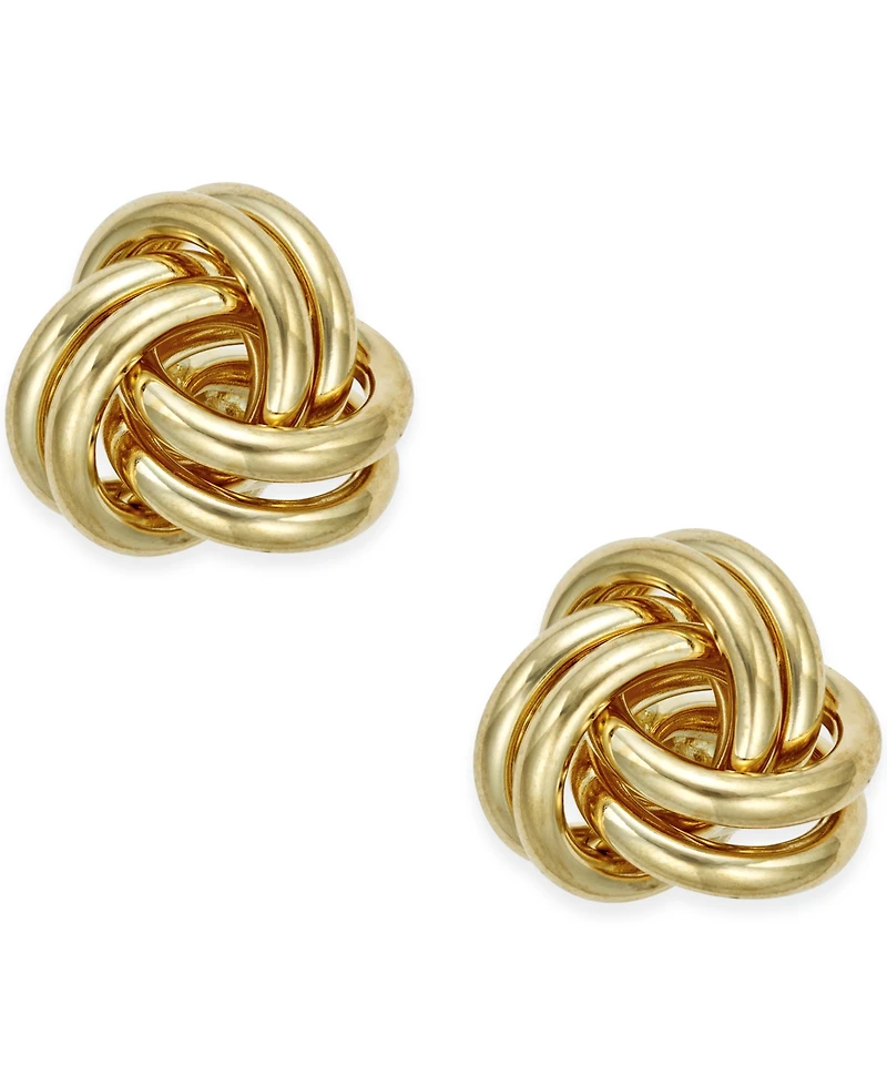 Love Knot Stud Earrings in 10k Gold