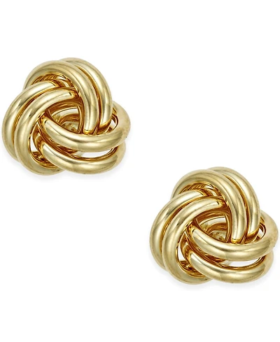 Love Knot Stud Earrings in 10k Gold