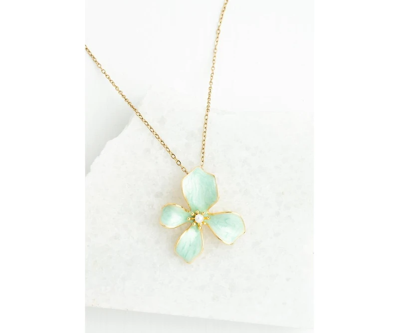 Hope in Bloom Necklace in Mint