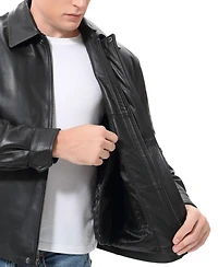 Bgsd Men Ryan Zip Front Leather Jacket
