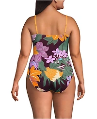 Lands' End Women's O-Ring Monokini One Piece Swimsuit