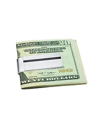 Bling Jewelry Two Tone Black Weave Inlay Carbon Fiber Money Clip Card Holder