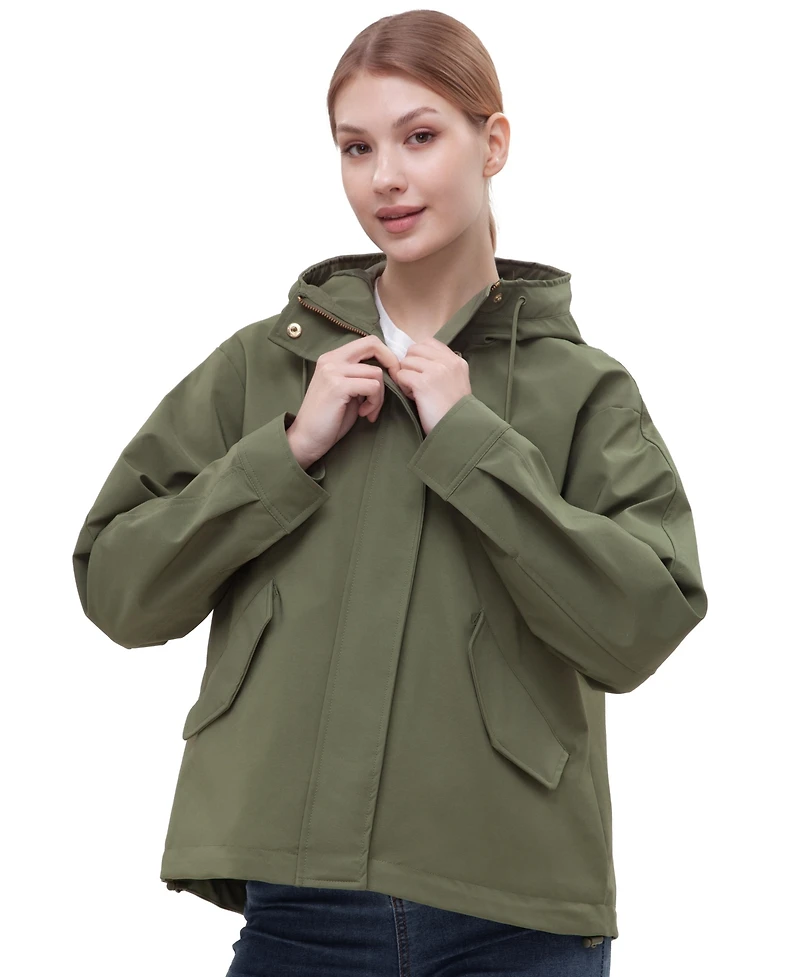 Rokka&Rolla Women's Water-Resistant Hooded Jacket