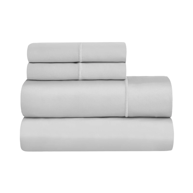 Superior Egyptian Cotton 1500 Thread Count Embroidered Marrow Stitch Hem Deep Pocket Sheet Set,Queen