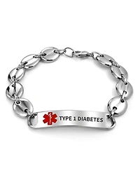 Bling Jewelry Type Diabetes Mariner Medical Alert Id Bracelet 8.5 Inch