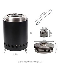 Stainless Steel Tabletop Smokeless Fire Pit