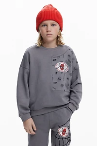 Desigual Boys Boys's Spiderman patch sweatshirt