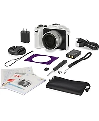 Minolta Minolta MND65 Selfie Shot Digital Camera, White with Purple Faceplate
