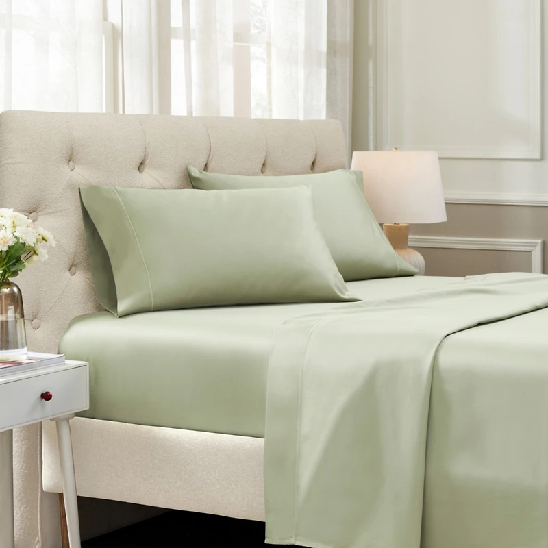 Superior Egyptian Cotton 1500 Thread Count Embroidered Marrow Stitch Hem Deep Pocket Sheet Set,California King