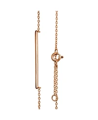 Bling Jewelry Minimalist Horizontal Bar Pendant Necklace - Sterling Silver