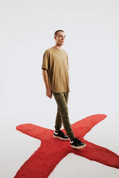 Pcfg Men's Oversized Tee With Emboss Detail - Pine Groove