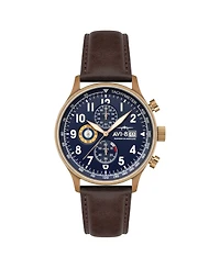 Avi-8 Men's Hawker Hurricane Classic Chronograph Leather Strap Watch