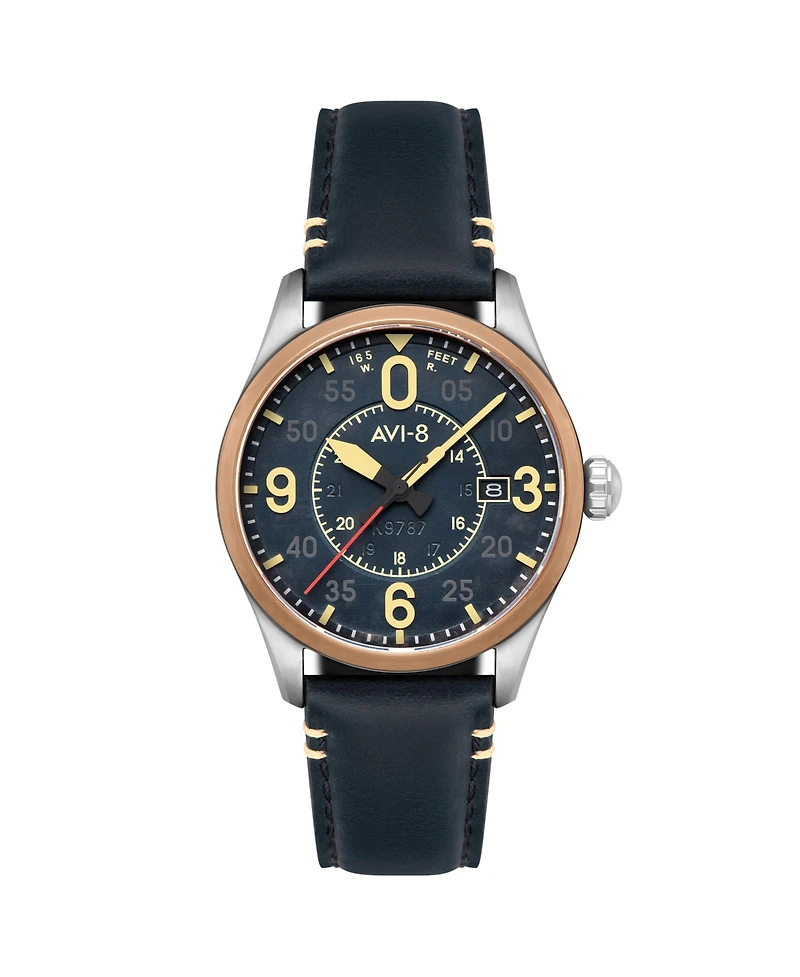 Avi-8 Men's Spitfire Smith Automatic Leather Strap Watch
