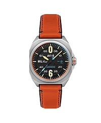 Avi-8 Men's Bell X-1 Machbuster Automatic Rubber and Leather Strap Watch