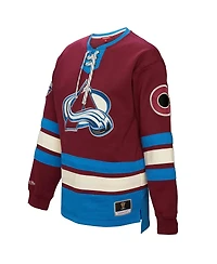 Mitchell & Ness Women's Burgundy Colorado Avalanche Heritage Lace-Up Pullover Sweatshirt