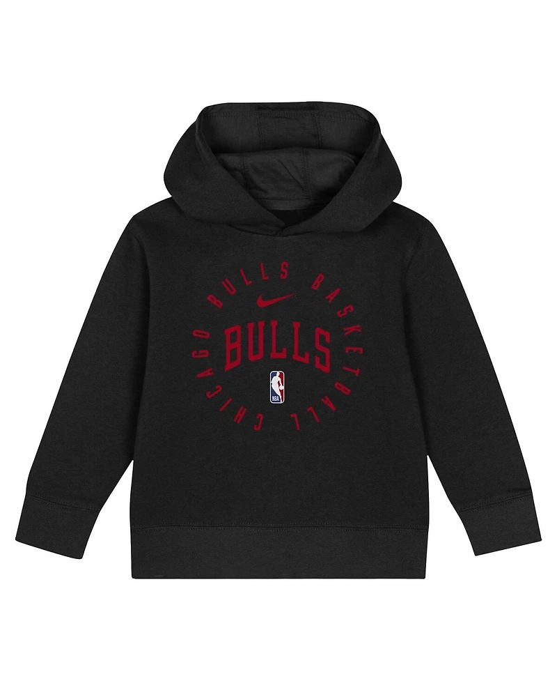 Nike Toddler Black Chicago Bulls Practice Club Pullover Hoodie and Sweatpants Set