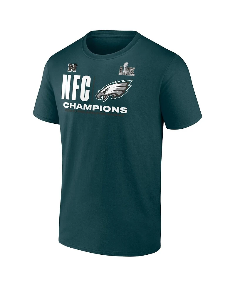 Fanatics Men's Midnight Green Philadelphia Eagles 2024 Nfc Champions Big Tall Hail Mary T-Shirt