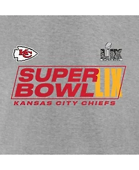 Fanatics Men's Heather Gray Kansas City Chiefs Super Bowl Lix Big Tall Roster T-Shirt