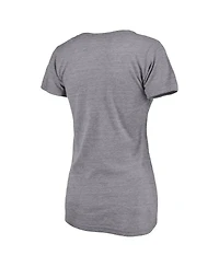 Fanatics Women's Heather Gray Kansas City Chiefs Super Bowl Lix Plus Our Pastime V-Neck Tri-Blend T-Shirt