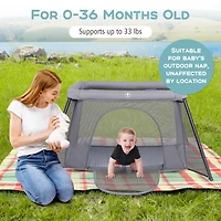Foldable Baby Playpen with Safety Sides, 2-in-1 Design for Secure Playtime