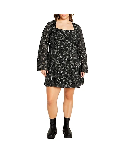 City Chic Plus Emmie Print Dress