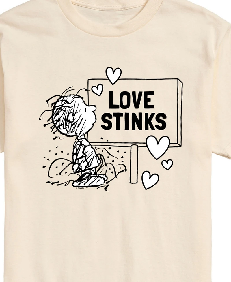 Airwaves Men's Peanuts Love Stink Short Sleeve T-Shirt