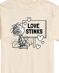 Airwaves Men's Peanuts Love Stink Short Sleeve T-Shirt